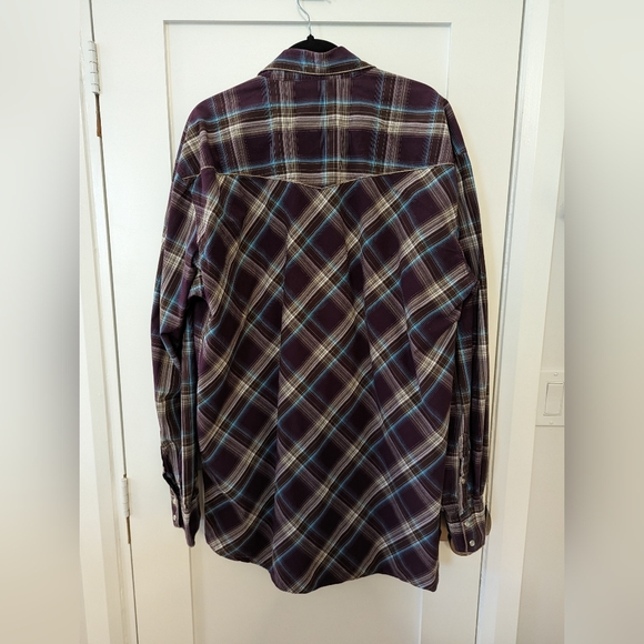 Roper Men's Western Plaid Rodeo Button Up Top - Picture 2 of 6